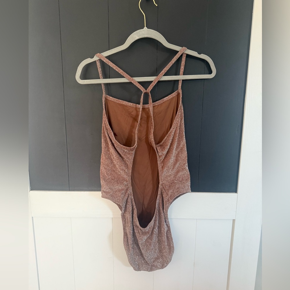 SKIMS Glitter Swimsuit NWT in Jasper - Picture 6 of 8